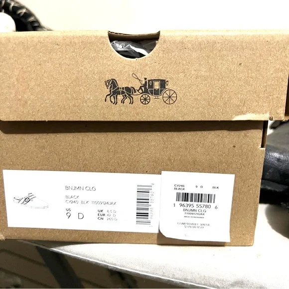 Coach Men Black Benjamin Clog In Signature Canvas Size 9 Shoes - Picture 9 of 9